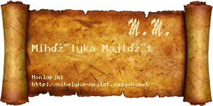 Mihályka Majlát névjegykártya